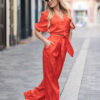 Egyenes szárú szatén nadrág - Image 4