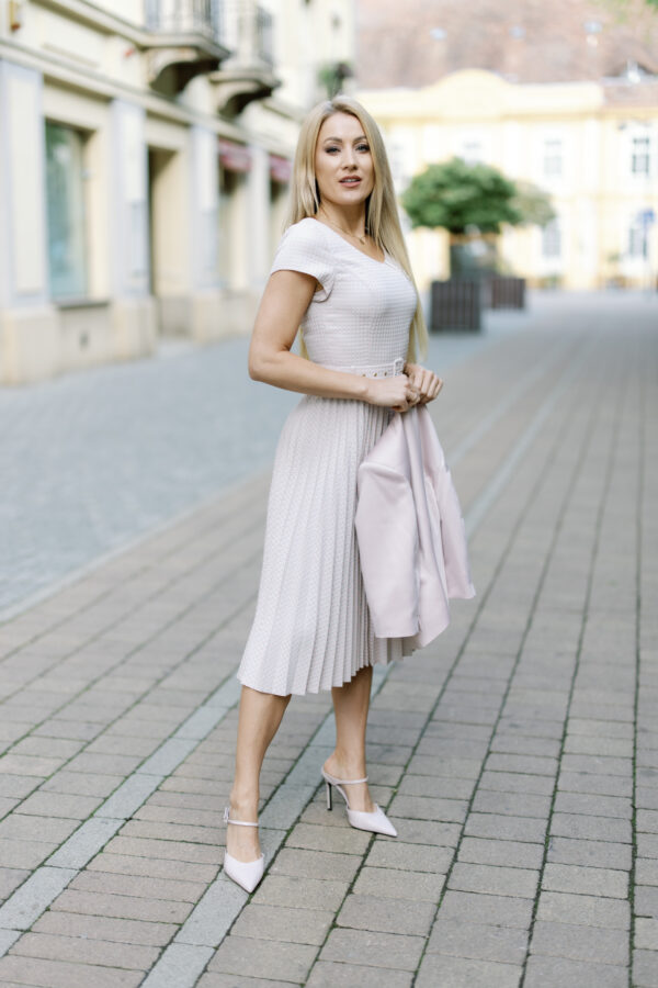 Pötyi plisszirozott aljú alkalmi ruha - Image 3